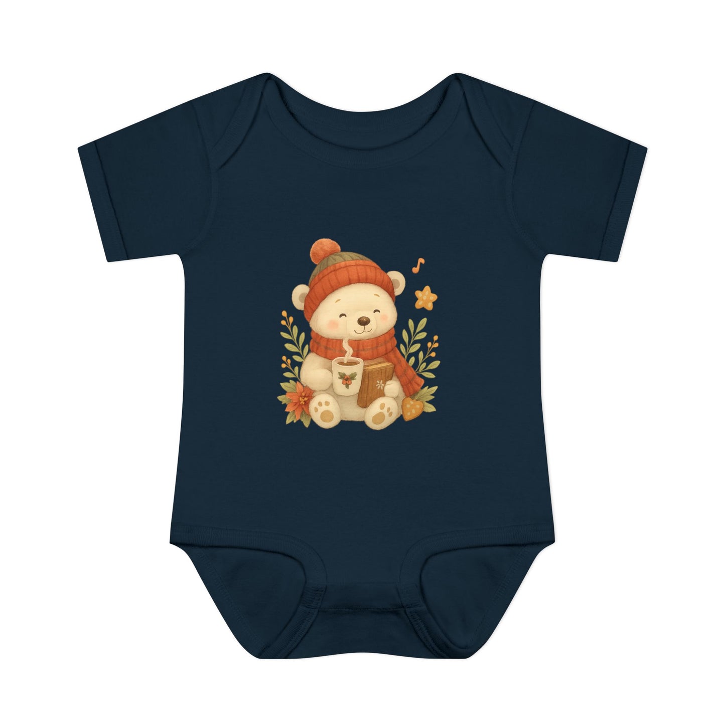 Unisex Cozy Bear Baby Bodysuit