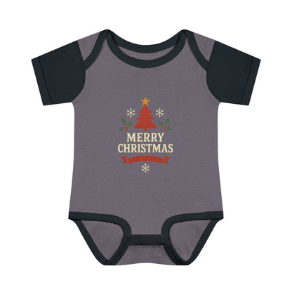 Unisex Cozy Merry Christmas Babysuit