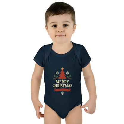 Unisex Cozy Merry Christmas Babysuit