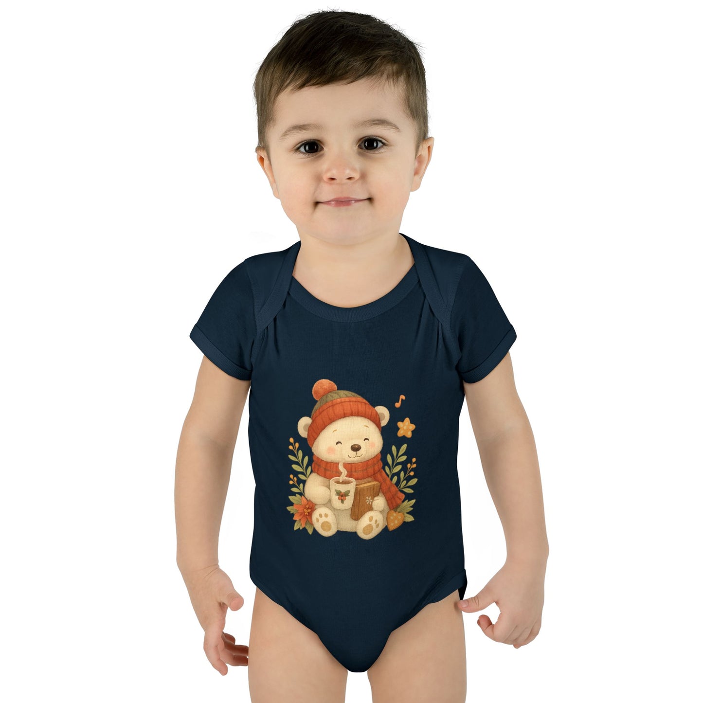 Unisex Cozy Bear Baby Bodysuit