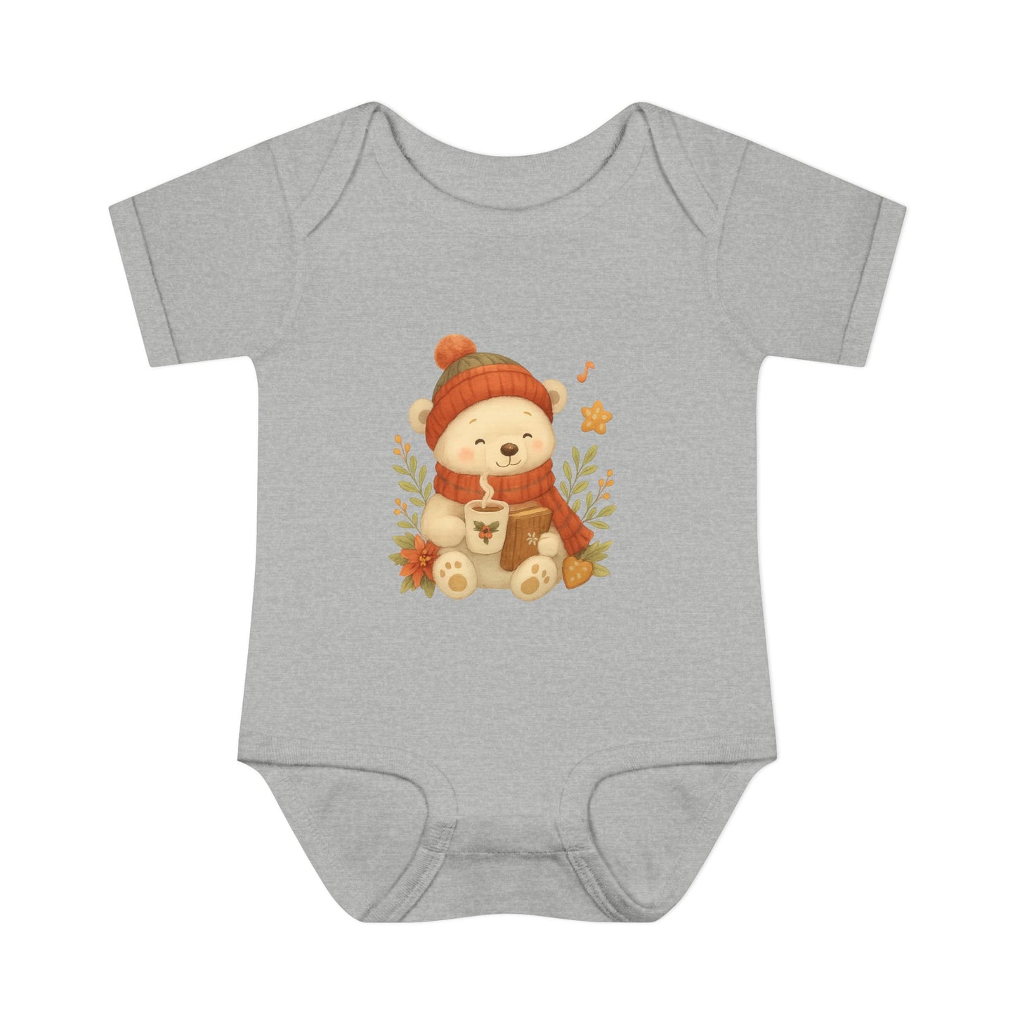 Unisex Cozy Bear Baby Bodysuit