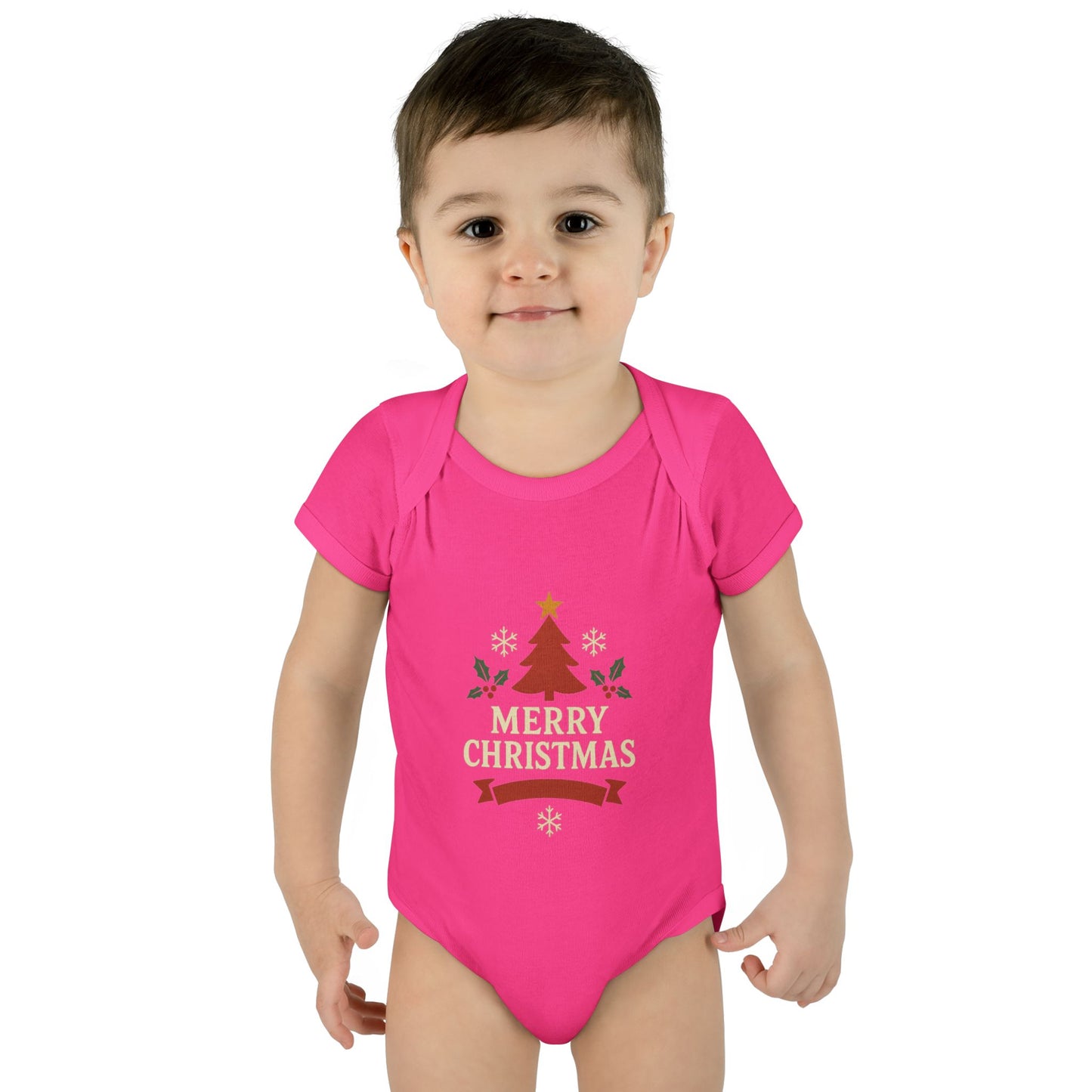Unisex Cozy Merry Christmas Babysuit