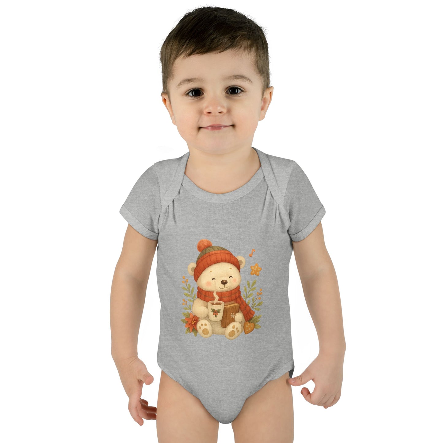 Unisex Cozy Bear Baby Bodysuit