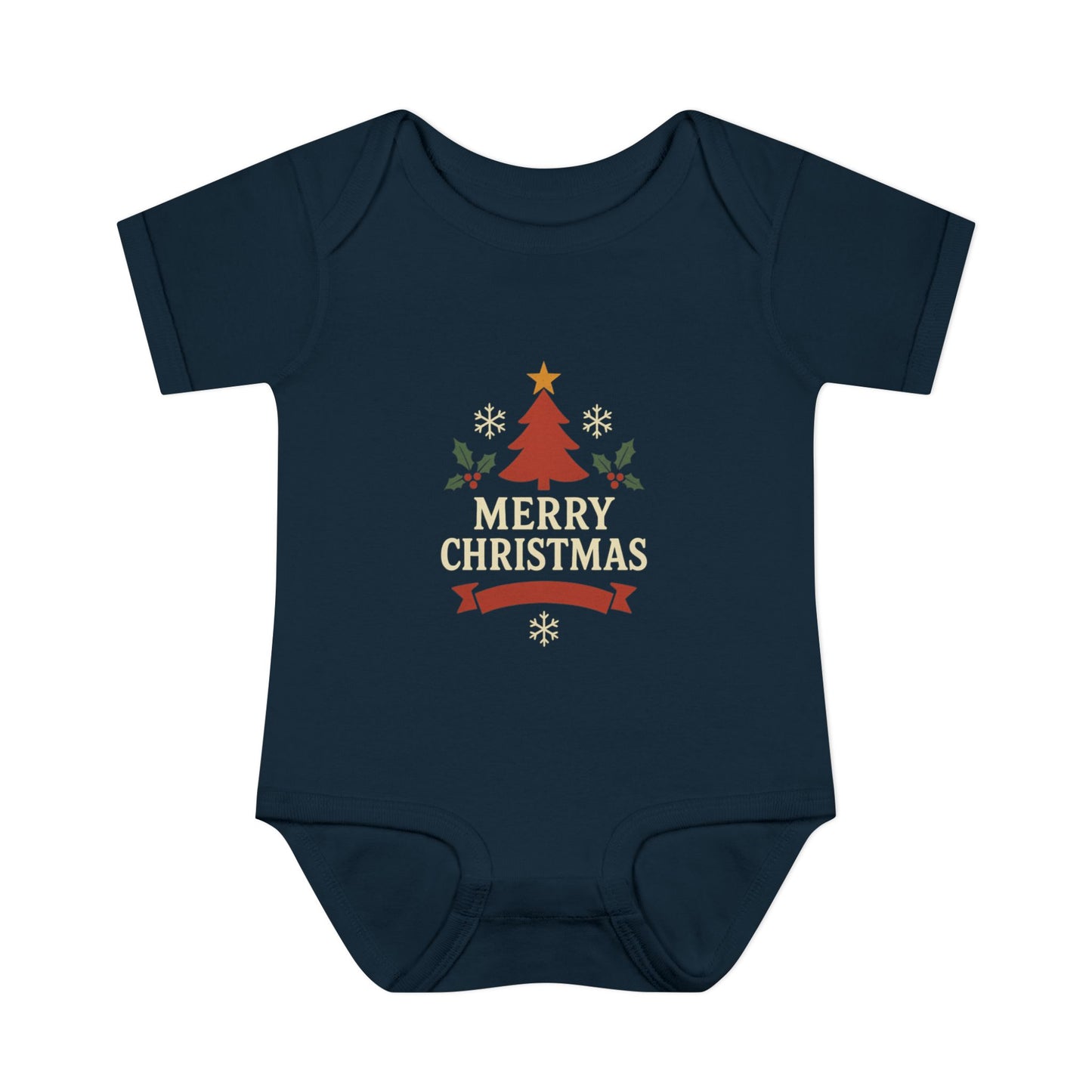 Unisex Cozy Merry Christmas Babysuit