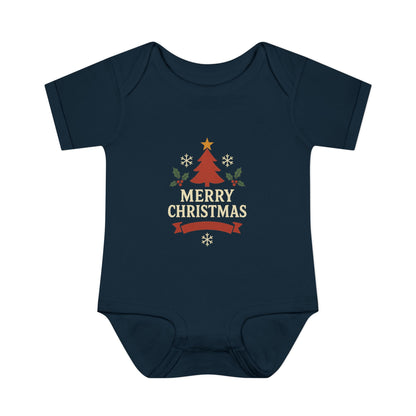 Unisex Cozy Merry Christmas Babysuit