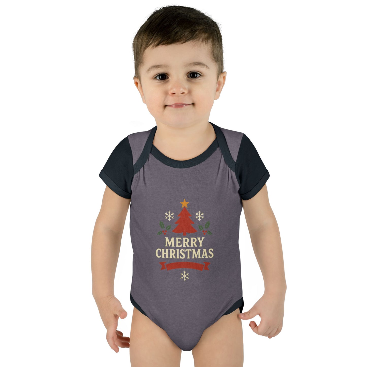 Unisex Cozy Merry Christmas Babysuit