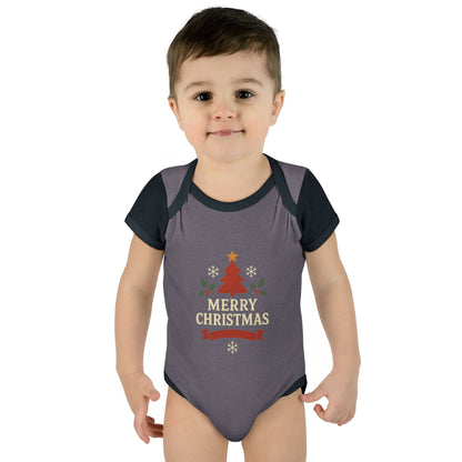 Unisex Cozy Merry Christmas Babysuit