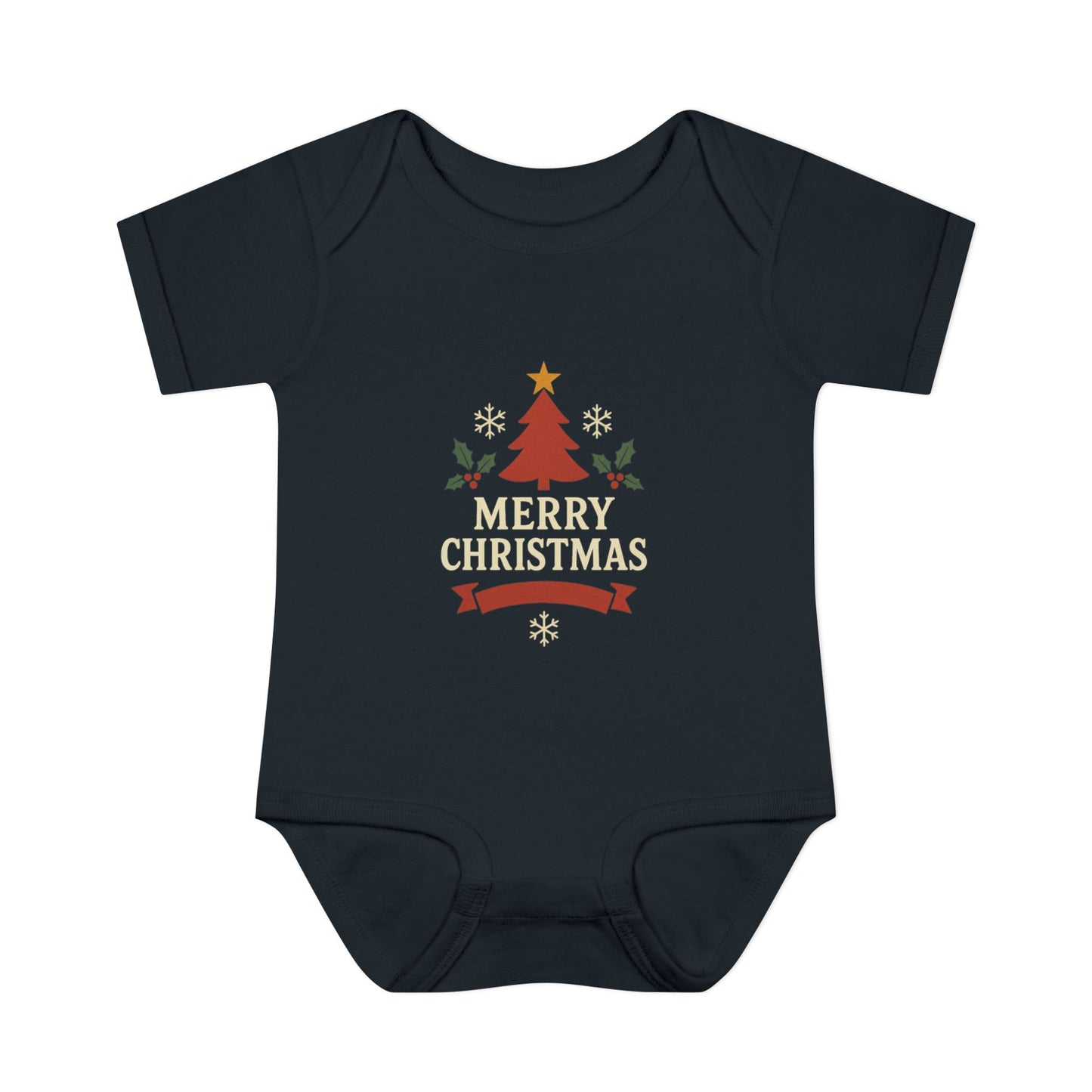 Unisex Cozy Merry Christmas Babysuit