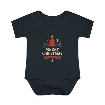 Unisex Cozy Merry Christmas Babysuit