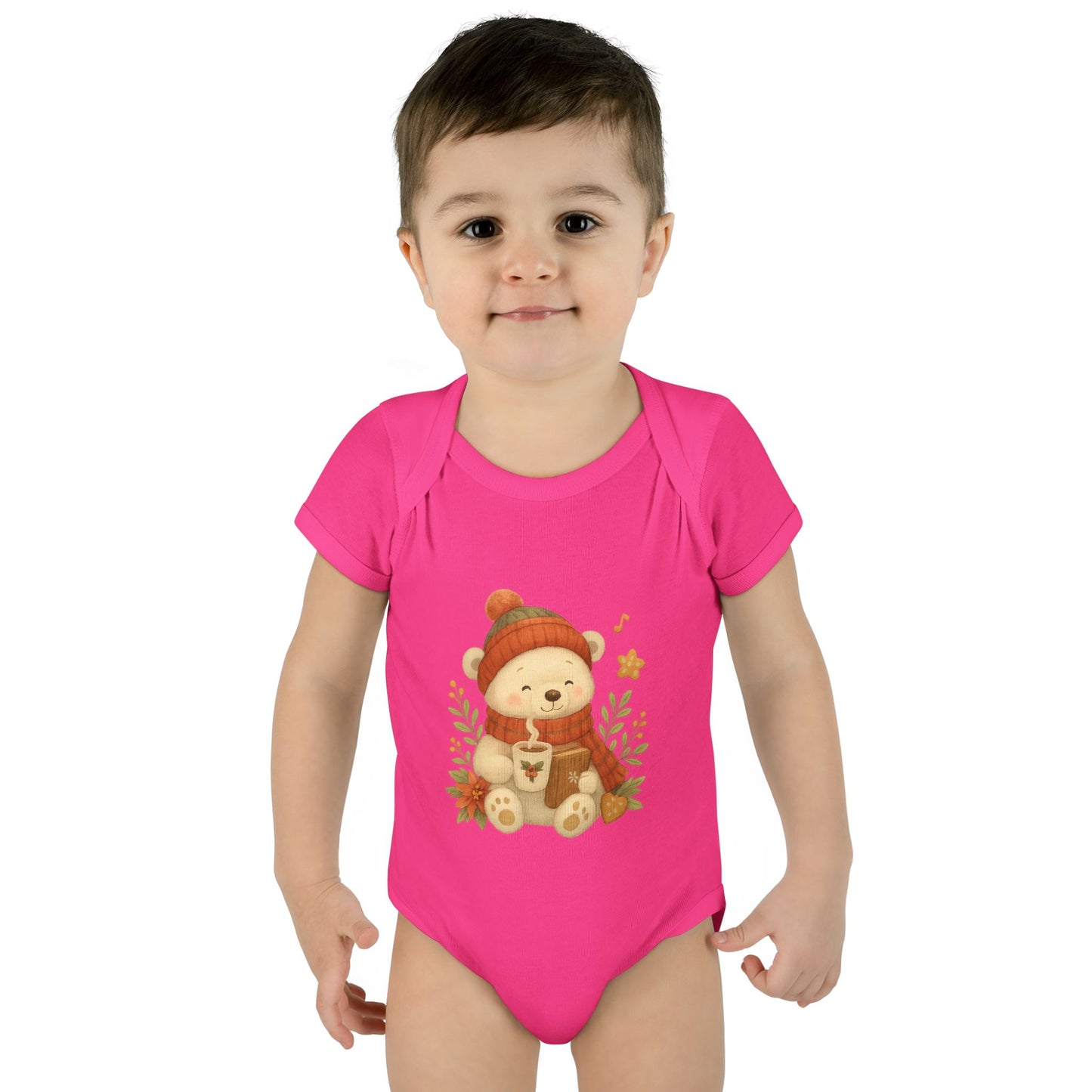 Unisex Cozy Bear Baby Bodysuit