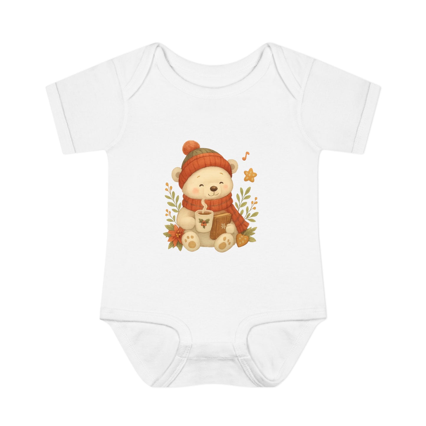Unisex Cozy Bear Baby Bodysuit
