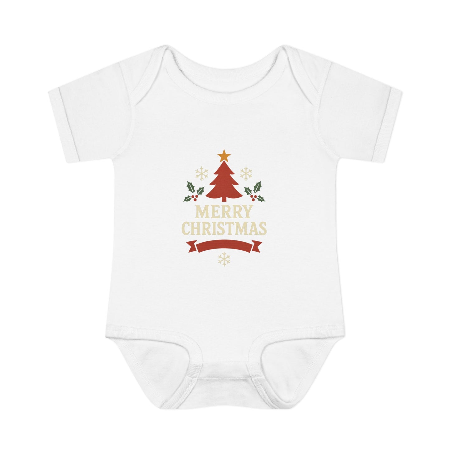 Unisex Cozy Merry Christmas Babysuit