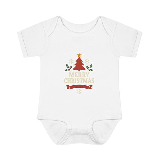 Unisex Cozy Merry Christmas Babysuit