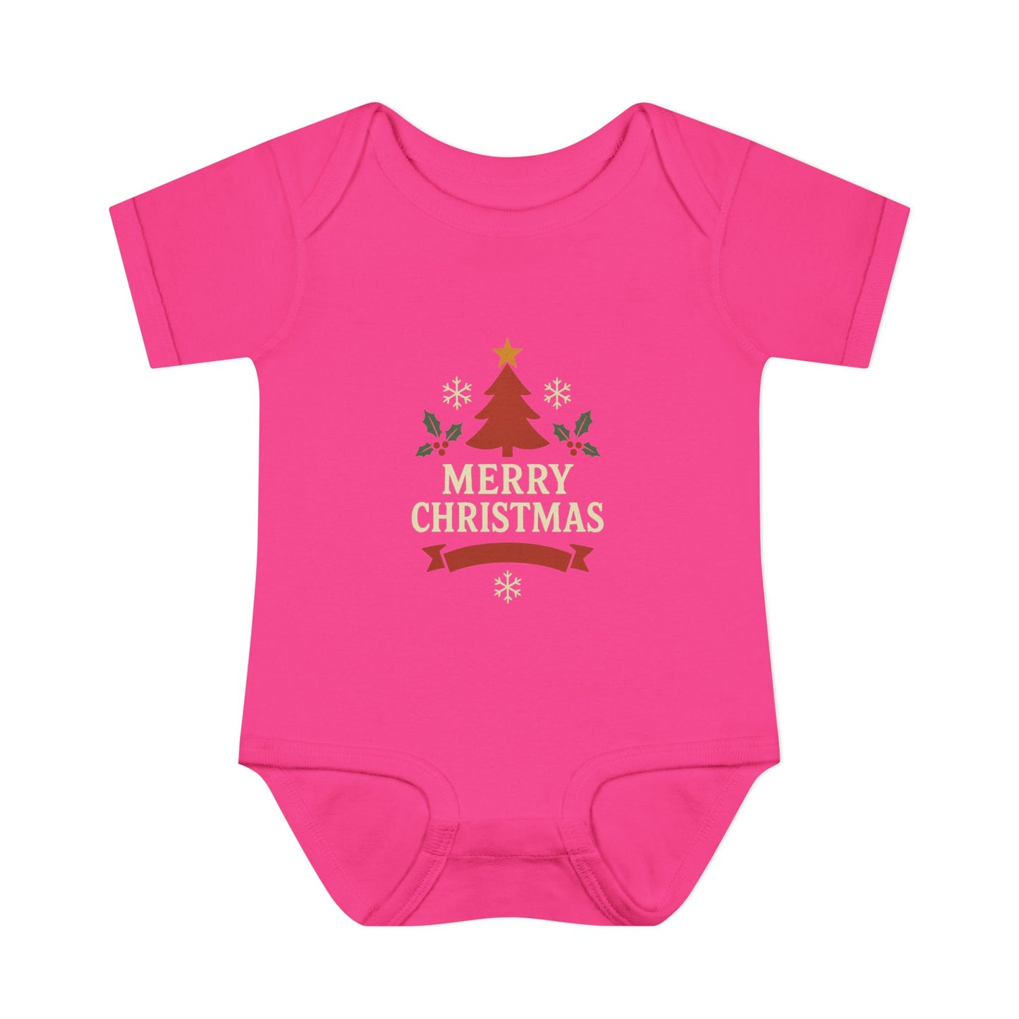 Unisex Cozy Merry Christmas Babysuit
