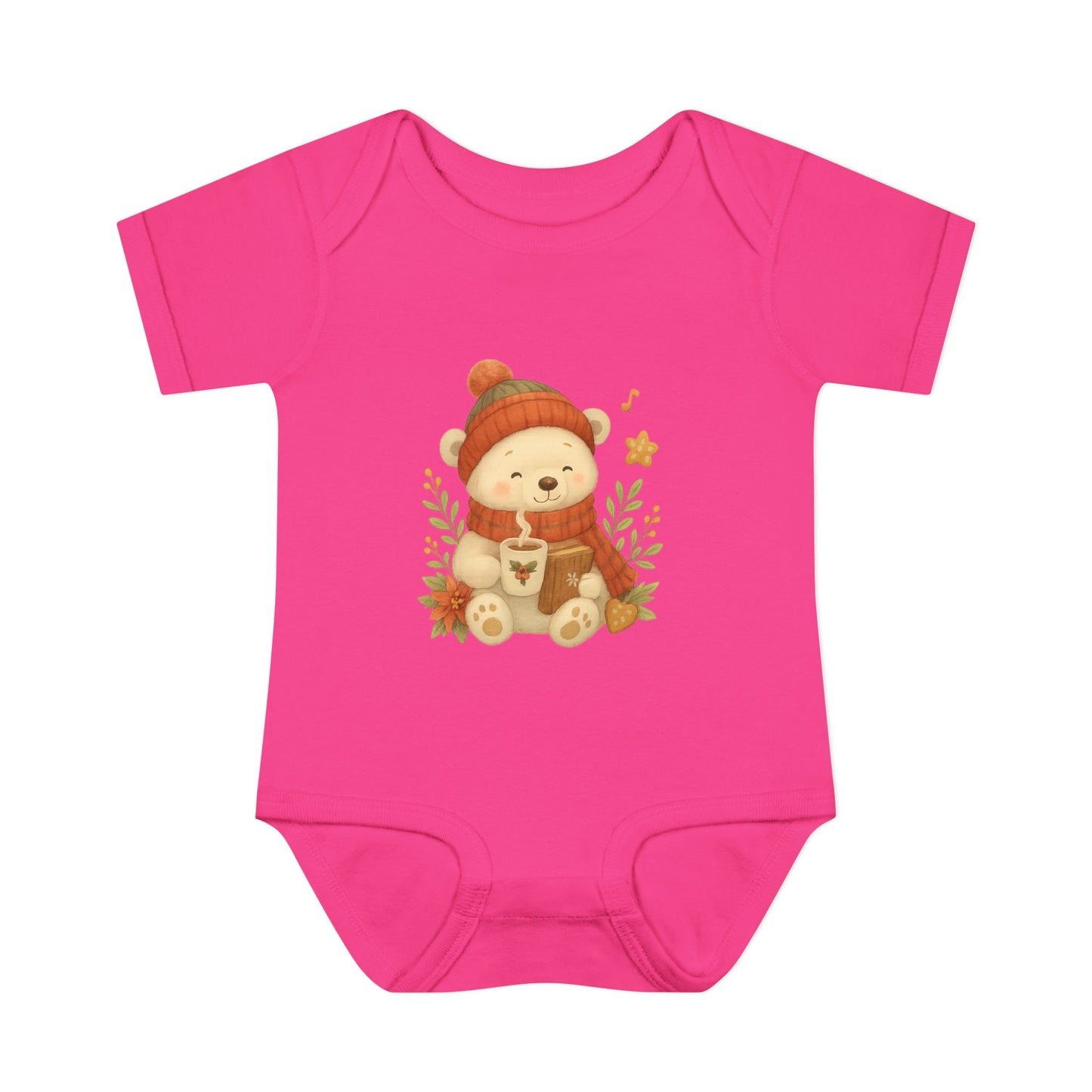 Unisex Cozy Bear Baby Bodysuit
